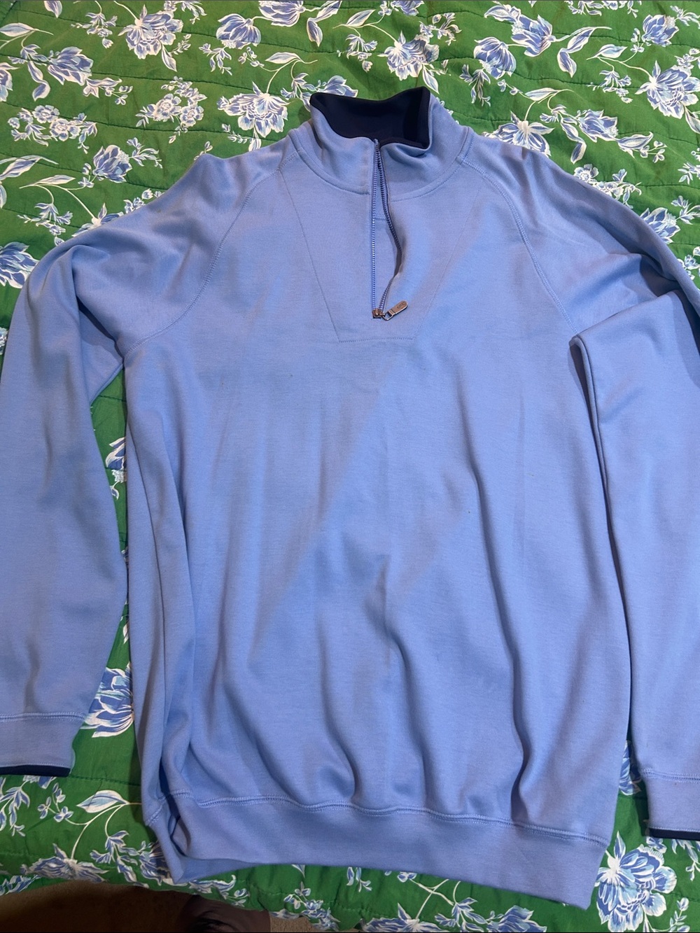 Bobby Jones Light Blue Quarter-Zip Men's Sweater